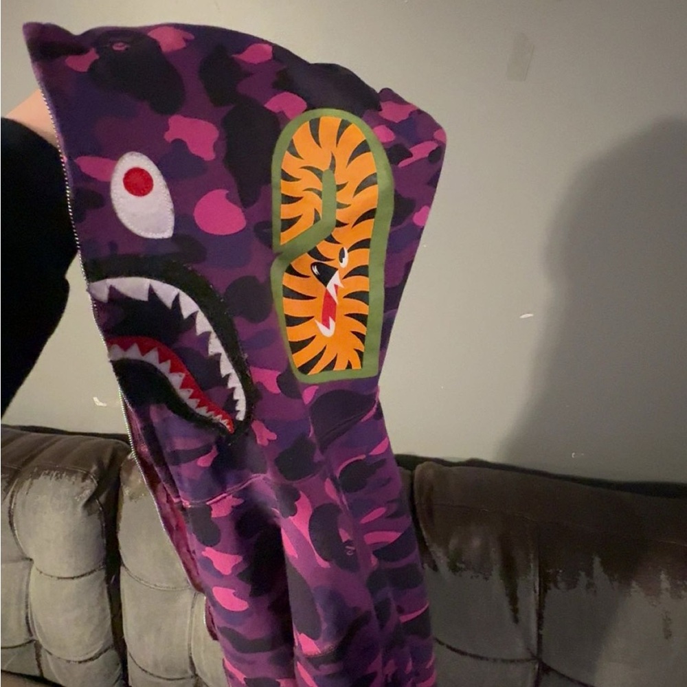 Purple bape hoodie